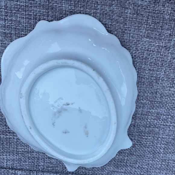 Pair of Antique Trinket Leaf Dishes French Rococo Courting Couple Louis Marie - Picture 5 of 11